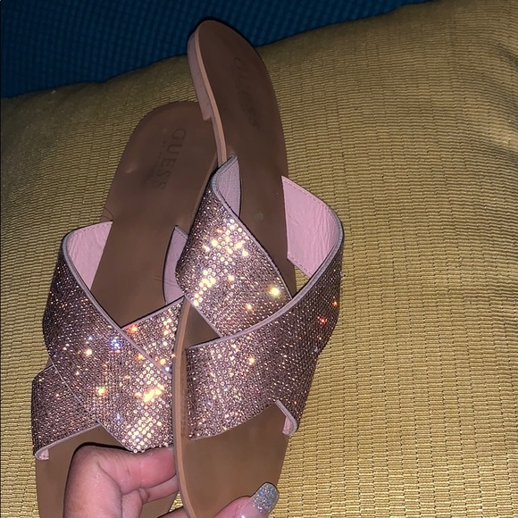 Rhinstones guess sandals rosegold - Picture 3 of 4